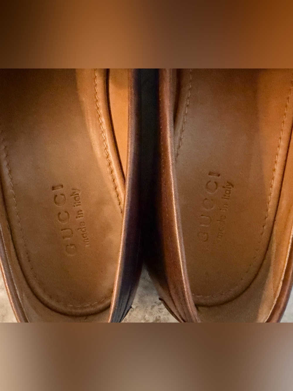 GUCCI Jordaan Horsebit Brown Ombre Leather Loafer 11/11.5 US 1953 Moccasin $1100 - Picture 8 of 10